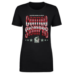 Mexico National Team 500 Level Women's Contigo Siempre Vintage T-Shirt - Black outlet