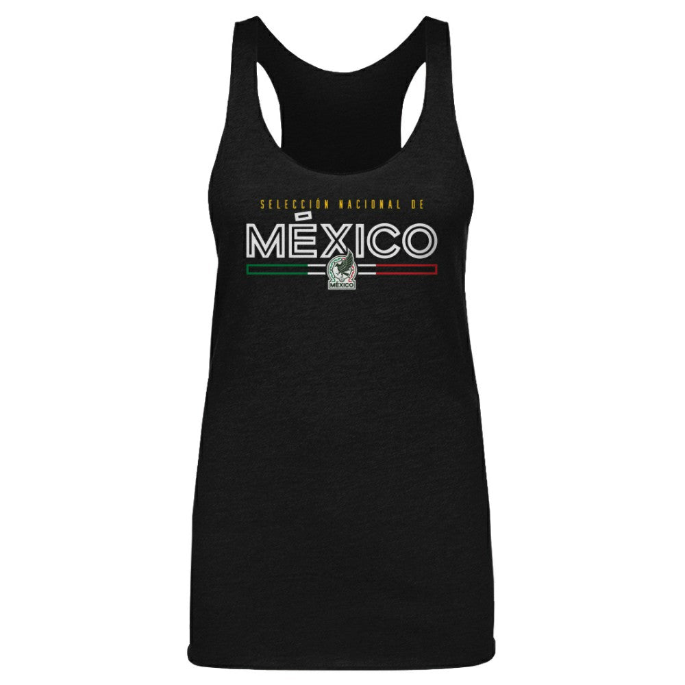 Mexico National Team 500 Level Women's Inline Tri-Blend Racerback Tank Top - Black online