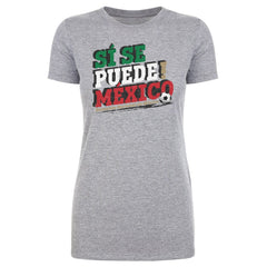 Mexico National Team 500 Level Women's Si Se Puede T-Shirt - Heather Gray for sale