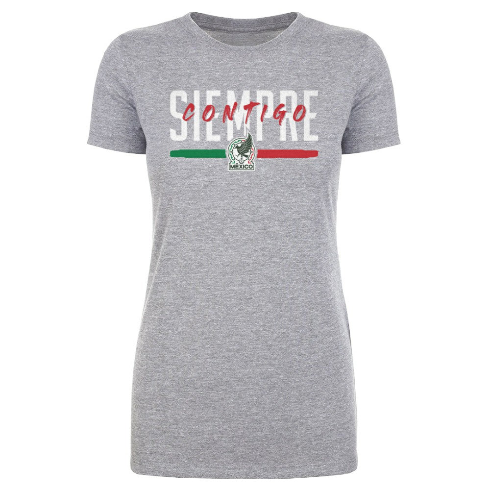Mexico National Team 500 Level Women's Siempre Contigo T-Shirt - Heather Gray shop
