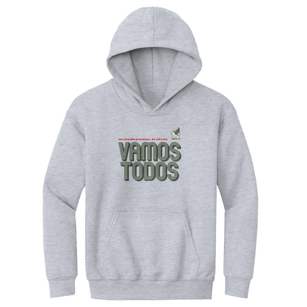 Mexico National Team 500 Level Youth Vamos Todos Inline Bold Pullover Hoodie - Gray outlet