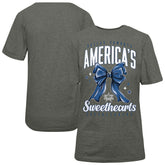 Dallas Cowboys Cheerleaders Women's Sweetheart Bow T-Shirt - Gray discount