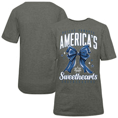 Dallas Cowboys Cheerleaders Women's Sweetheart Bow T-Shirt - Gray discount