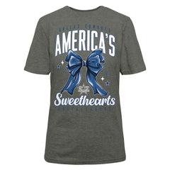 Dallas Cowboys Cheerleaders Women's Sweetheart Bow T-Shirt - Gray discount