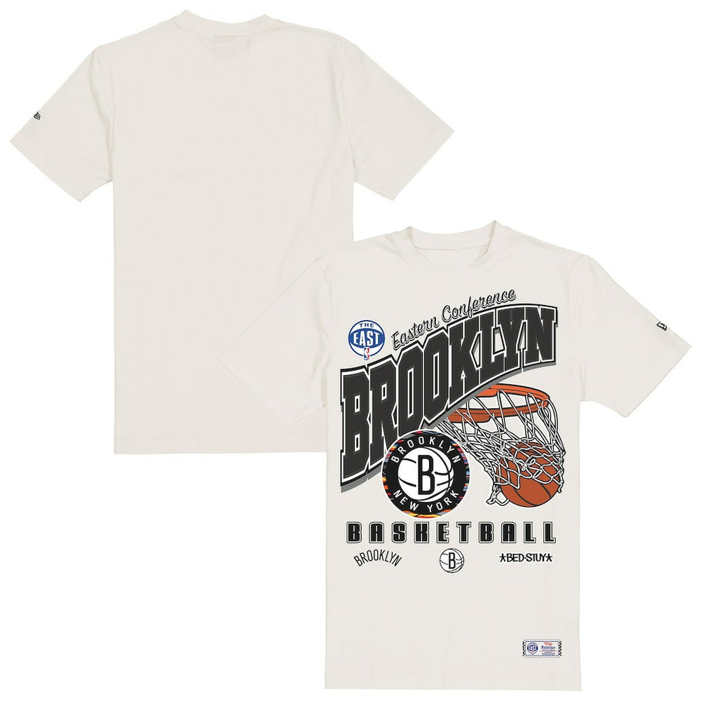 Brooklyn Nets Oversized City Edition Remix Vintage T-Shirt - Cream | New Era cheap