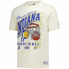 Indiana Pacers Oversized City Edition Remix Vintage T-Shirt - Cream | New Era on sale