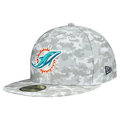 Miami Dolphins New Era 2025 Salute to Service Fan Pack 59FIFTY Fitted Hat - White discount