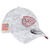 Kansas City Chiefs New Era 2025 Salute to Service Digital Camo Fan Pack 39THIRTY Flex Hat - White cheap