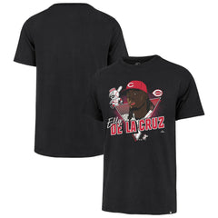 Elly De La Cruz Cincinnati Reds Player Caricature Franklin T-Shirt - Black | 47 brand