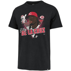Elly De La Cruz Cincinnati Reds Player Caricature Franklin T-Shirt - Black | 47 brand