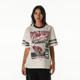 Arizona Cardinals The Wild Collective Women's Vintage Drop Shoulder Oversized Boyfriend T-Shirt - Cream sale
