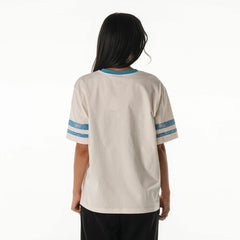 Detroit Lions The Wild Collective Women's Vintage Drop Shoulder Oversized Boyfriend T-Shirt - Cream discount
