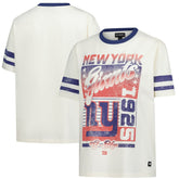 New York Giants The Wild Collective Women's Vintage Drop Shoulder Oversized Boyfriend T-Shirt - Cream online