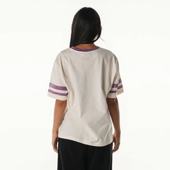 Minnesota Vikings The Wild Collective Women's Vintage Drop Shoulder Oversized Boyfriend T-Shirt - Cream cheap