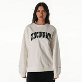 Cincinnati Bengals The Wild Collective Women's Rock Crystal Oversized Crewneck Sweatshirt - White sale