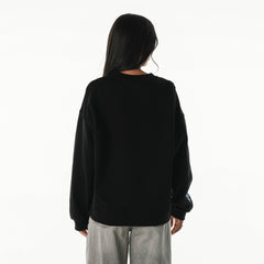Detroit Lions The Wild Collective Women's Rock Crystal Oversized Crewneck Sweatshirt - Black outlet