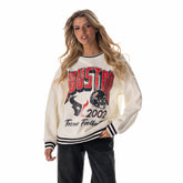 Houston Texans The Wild Collective Women's Oversized Vintage French Terry Sweatshirt - Cream cheap