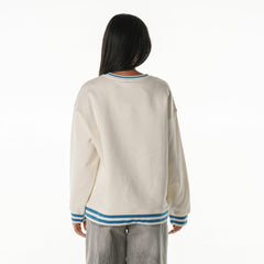 Detroit Lions The Wild Collective Women's Oversized Vintage French Terry Sweatshirt - Cream cheap