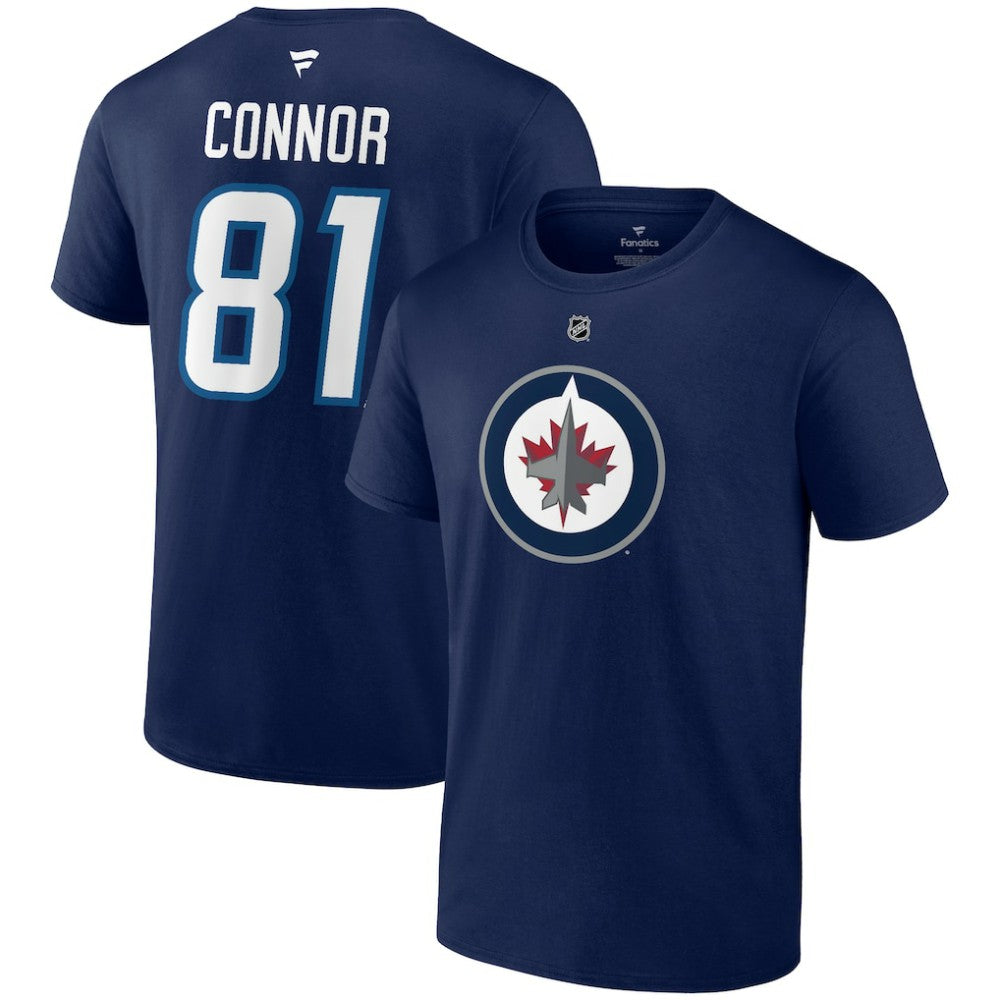 Kyle Connor Winnipeg Jets Fanatics Authentic Stack Name & Number T-Shirt Navy