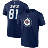 Kyle Connor Winnipeg Jets Fanatics Authentic Stack Name & Number T-Shirt Navy