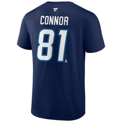 Kyle Connor Winnipeg Jets Fanatics Authentic Stack Name & Number T-Shirt Navy