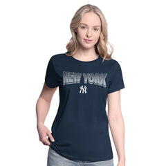 New York Yankees G-III 4Her by Carl Banks Women's T-Shirt and Hoodie Combo Pack - Navy/Bright Heather Ceramic | New Era