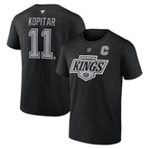 Anze Kopitar Los Angeles Kings Fanatics Authentic Stack Name & Number T-Shirt Black