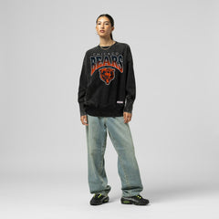 Chicago Bears Women's Delineate Mineral Wash Crewneck Sweatshirt - Black sale