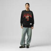 Cleveland Browns Women's Delineate Mineral Wash Crewneck Sweatshirt - Black cheap