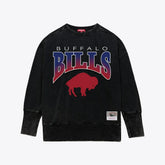 Buffalo Bills Women's Delineate Mineral Wash Crewneck Sweatshirt - Black for sale