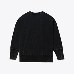 San Francisco 49ers Women's Delineate Mineral Wash Crewneck Sweatshirt - Black outlet
