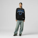 Indianapolis Colts Women's Delineate Mineral Wash Crewneck Sweatshirt - Black for sale