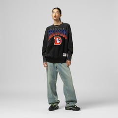 Denver Broncos Women's Delineate Mineral Wash Crewneck Sweatshirt - Black online