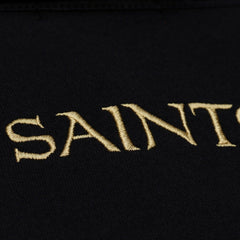 New Orleans Saints Women's Cropped Long Sleeve Rugby Polo - Black on sale