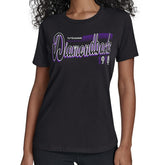 Arizona Diamondbacks Starter Women's Groovy Script Team Fitted T-Shirt - Black