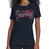 Cleveland Guardians Starter Women's Groovy Script Team Fitted T-Shirt - Navy