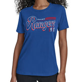 Texas Rangers Starter Women's Groovy Script Team Fitted T-Shirt - Royal