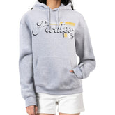 Pittsburgh Pirates Starter Women's Groovy Script Team Fleece Pullover Hoodie - Gray