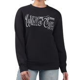 Chicago White Sox Starter Women's Groovy Script Team Fleece Pullover Sweatshirt - Black