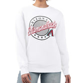Arizona Diamondbacks G-III 4Her by Carl Banks Women's Pinstripe Circle Team Fleece Pullover Sweatshirt - White