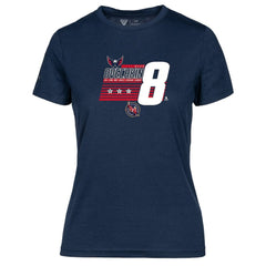 Alexander Ovechkin Washington Capitals Levelwear Women's NHL All-Time Leading Goal Scorer Milestone Stripes Name & Number Maddox T-Shirt Navy
