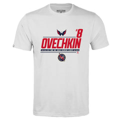 Alexander Ovechkin Washington Capitals Levelwear NHL All-Time Leading Goal Scorer Milestone Name & Number Richmond T-Shirt White