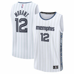 Ja Morant Memphis Grizzlies 2025/26 City Edition Fast Break Jersey - White | Fanatics online