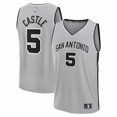 Stephon Castle San Antonio Spurs Youth Fast Break Jersey - Statement Edition - Silver | Fanatics outlet