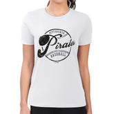 Pittsburgh Pirates G-III 4Her by Carl Banks Women's Super-Slim Fit Lightweight Distressed Baseball Team T-Shirt - White