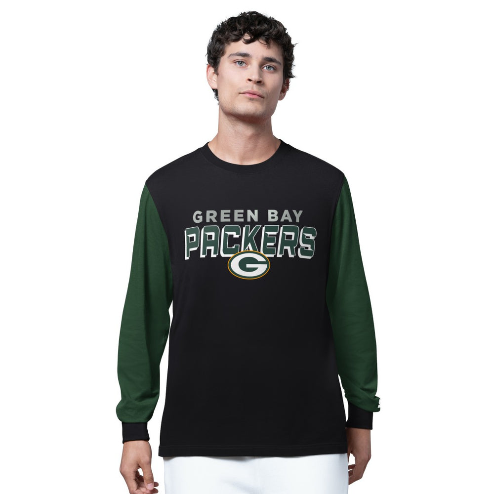 Green Bay Packers Starter Thursday Night Gridiron Long Sleeve T-Shirt- Black outlet