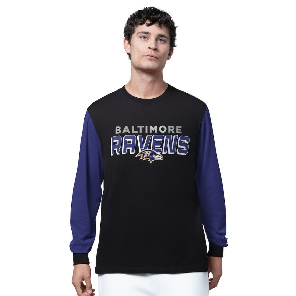Baltimore Ravens Starter Thursday Night Gridiron Long Sleeve T-Shirt- Black discount