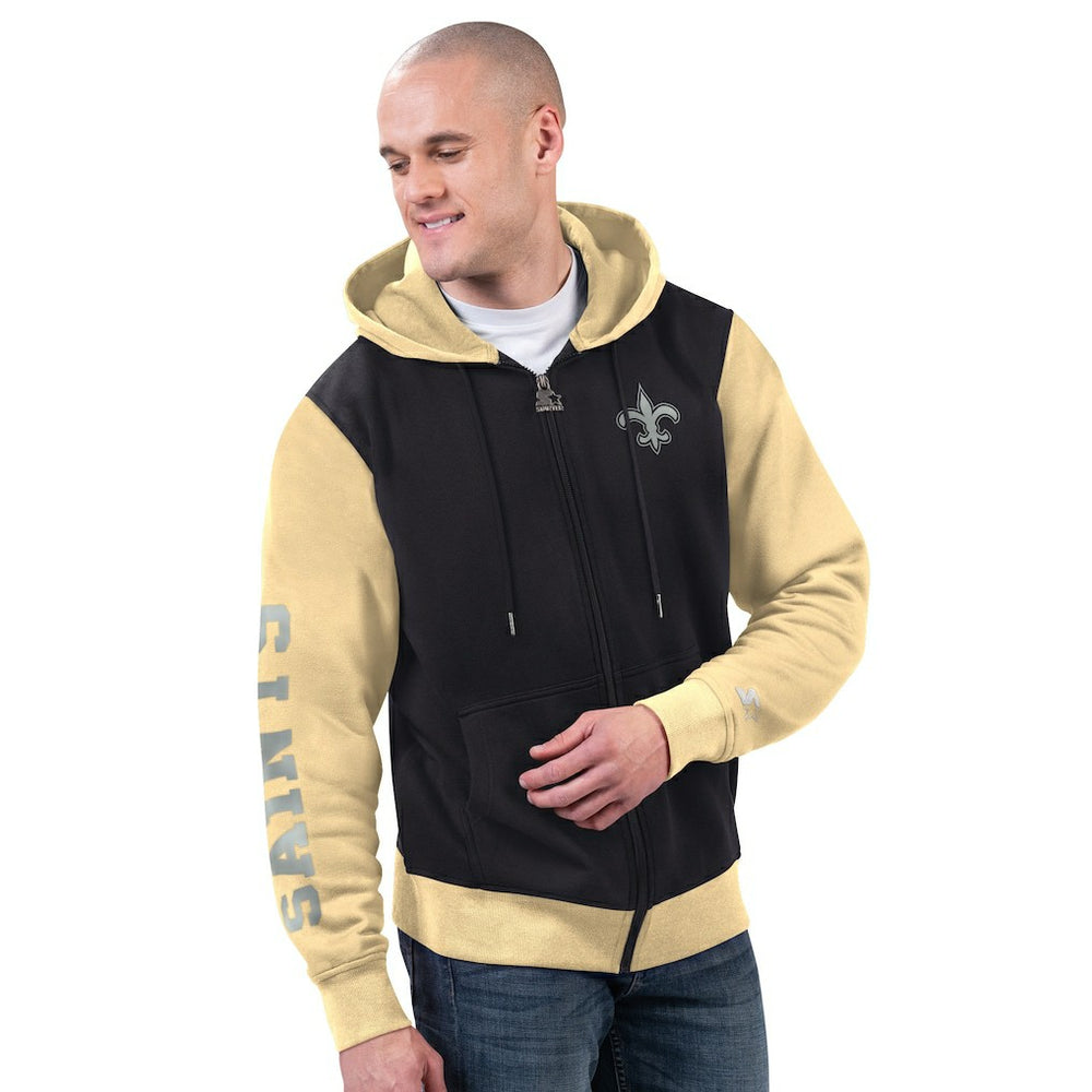 New Orleans Saints Starter Thursday Night Gridiron Full-Zip Hoodie - Black/Gold sale