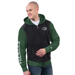 Green Bay Packers Starter Thursday Night Gridiron Full-Zip Hoodie - Black/Green discount