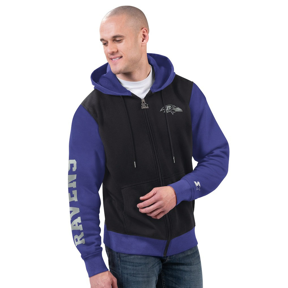 Baltimore Ravens Starter Thursday Night Gridiron Full-Zip Hoodie - Black/Purple discount